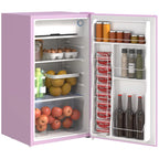 HOMCOM Mini-réfrigérateur avec congélateur 90 L, petit réfrigérateur avec thermostat réglable pour chambre