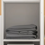 Armoire Penderie en Bois avec 6 Cubes de Rangement et Tringle Suspendue