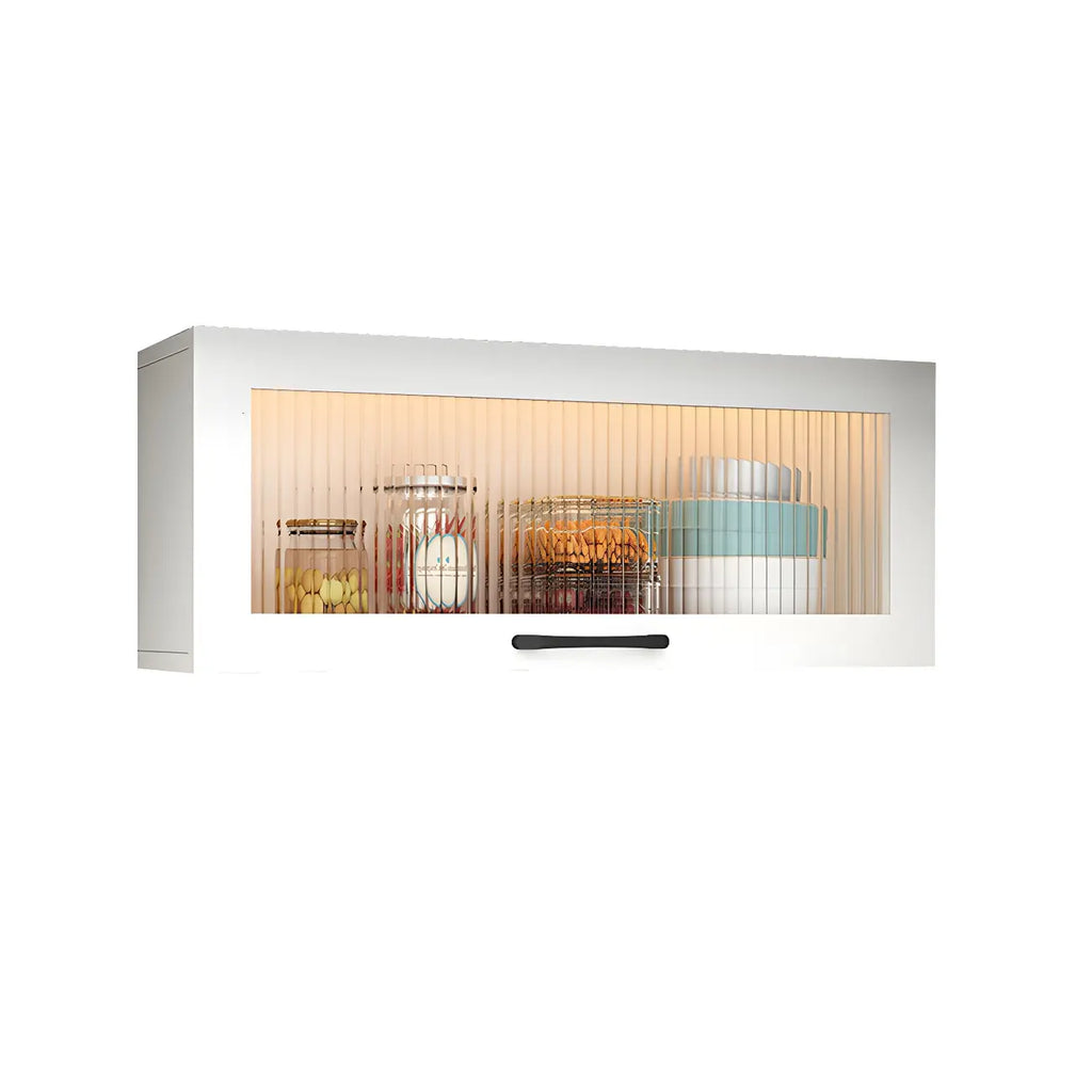 Vaisseliers de cuisine blancs en bois à fixation murale