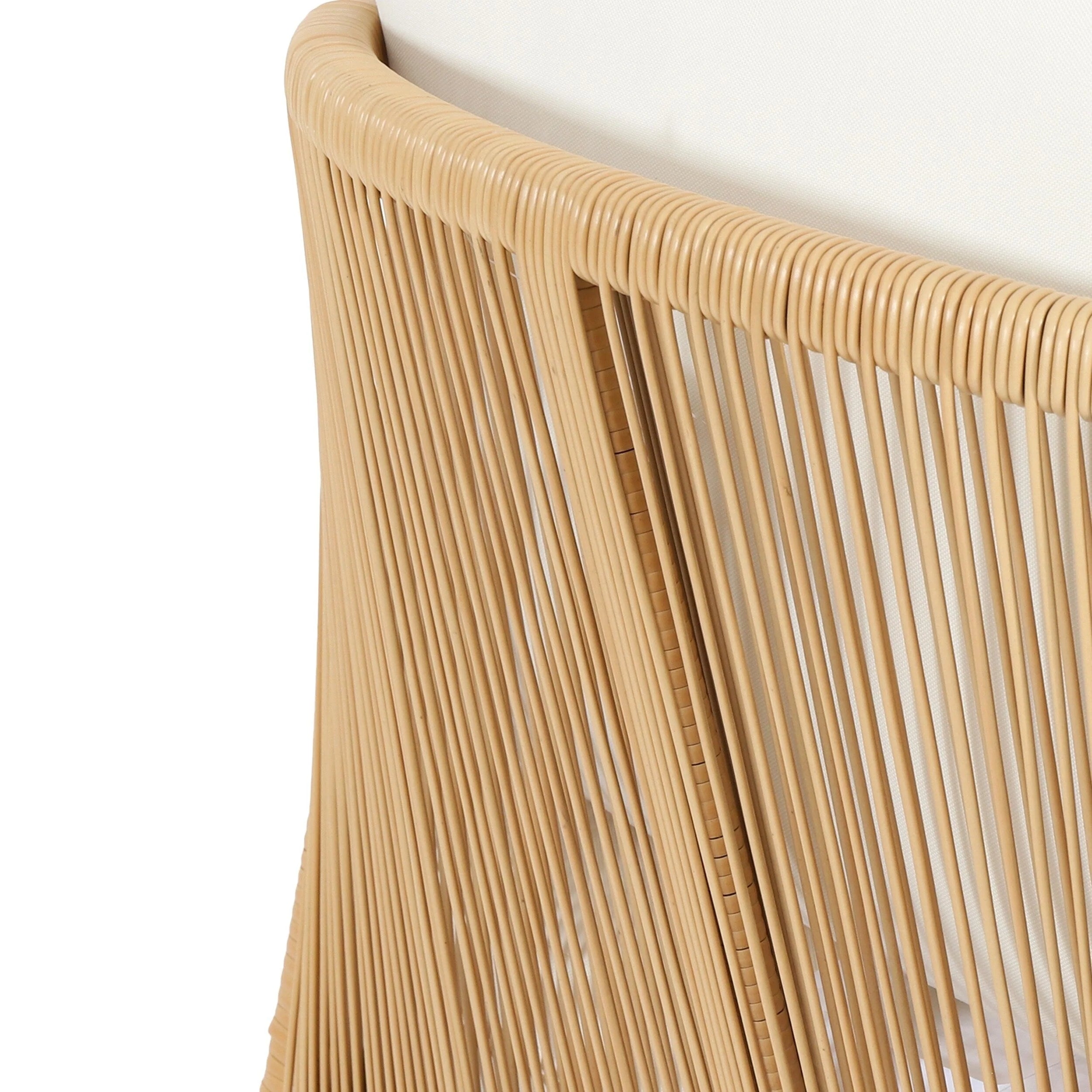 Ensemble de deux fauteuils de club d'extérieur Jabe en bois d'acacia et osier par Christopher Knight Home