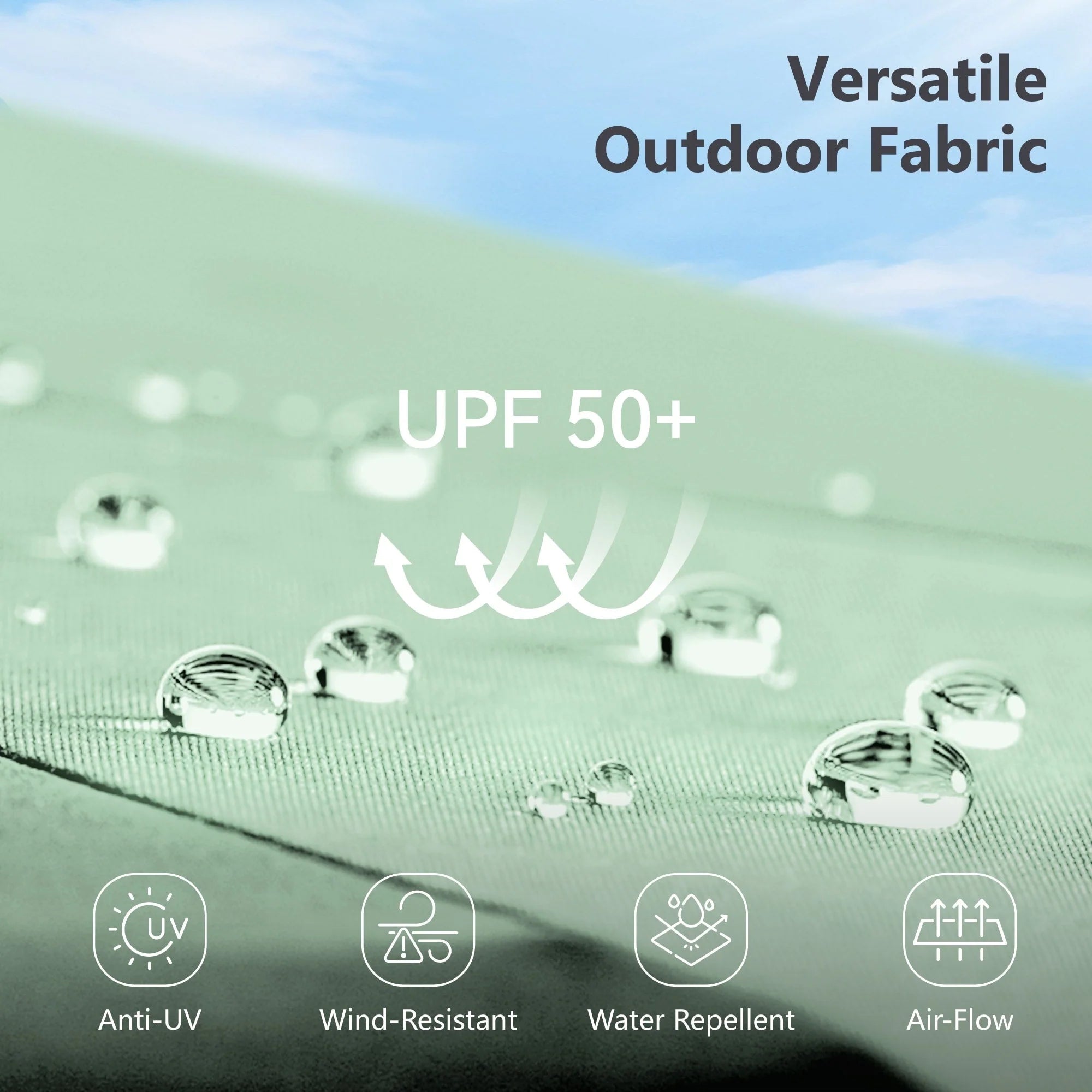 MAISON ARTS Parasol de marché extérieur rectangulaire de 4,5 m avec manivelle, double face, lumières LED solaires et base incluse