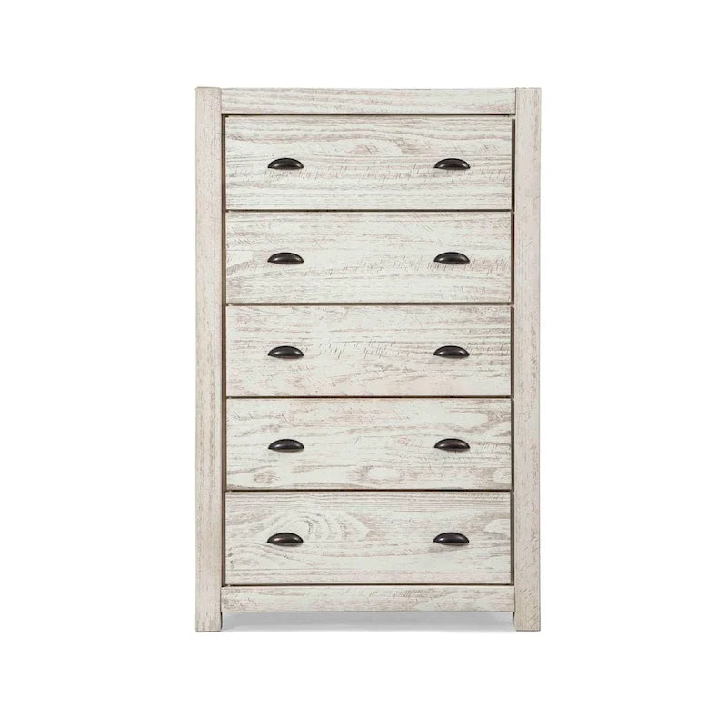 Commode 5 tiroirs en bois massif Montauk de Grain Wood Furniture
