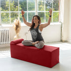 Avana Kami Chaise convertible / Yoga & Massage - Pouf 2 en 1 avec chaise longue de yoga pliable dissimulée, microvelours - N/A
