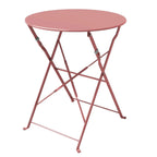 Ensemble bistro pliant 3 pièces en métal, ensemble de conversation intérieur/extérieur résistant aux intempéries pour patio, cour, jardin