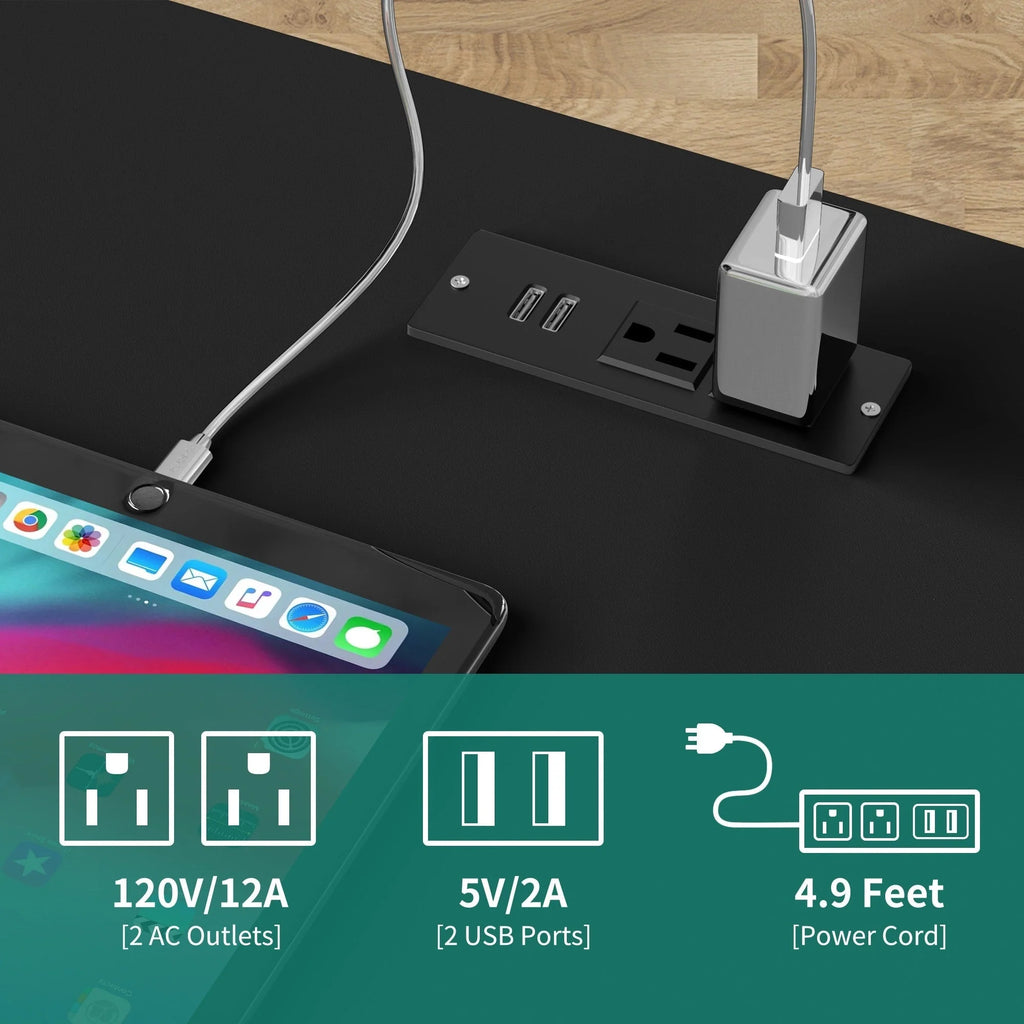Tables de chevet lot de 2 avec station de recharge table d'appoint avec 2 tiroirs avec ports USB et prises de courant chevet de lit