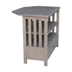 Meuble TV d'angle Mission en bois massif