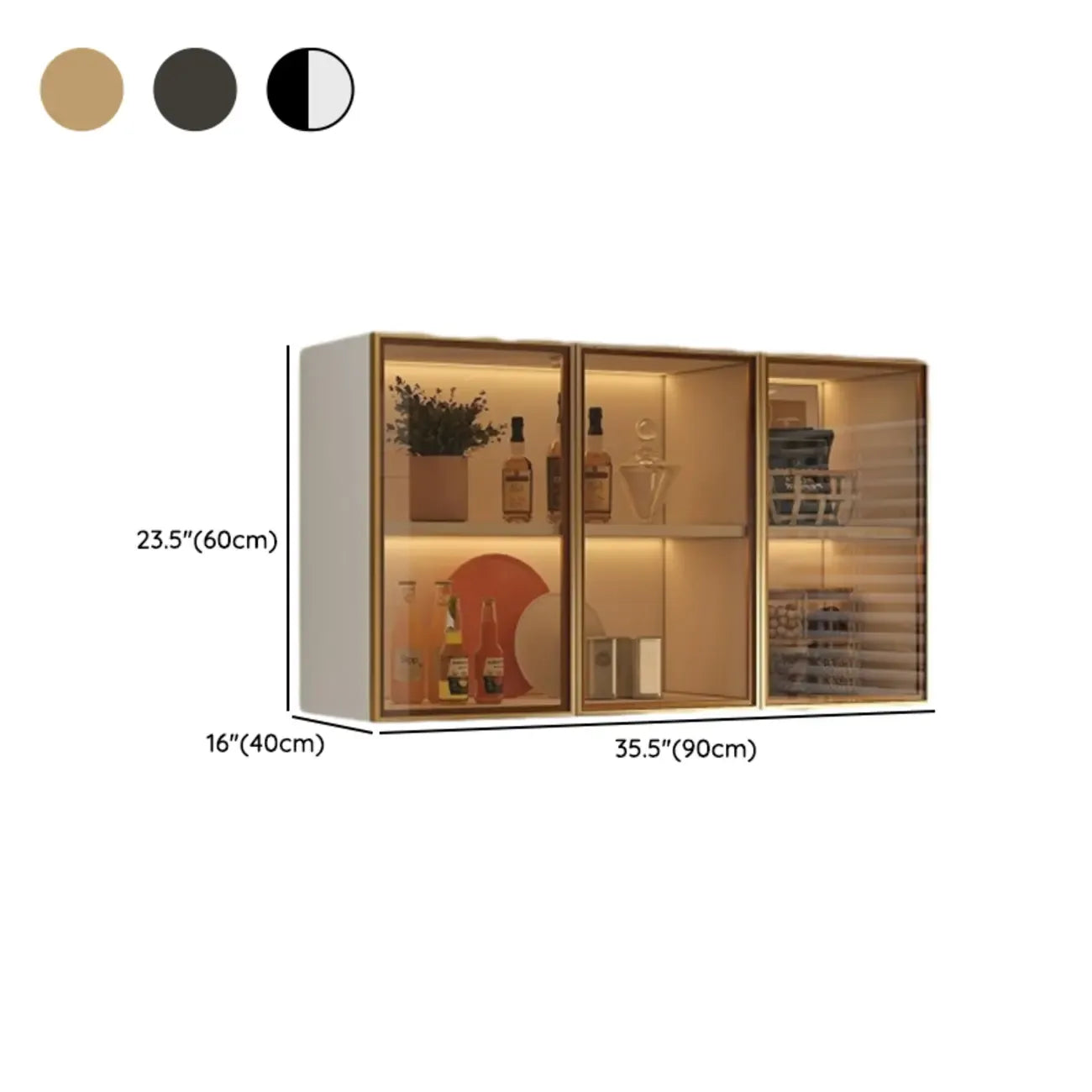 Buffet de cuisine mural gris en bois avec rangement