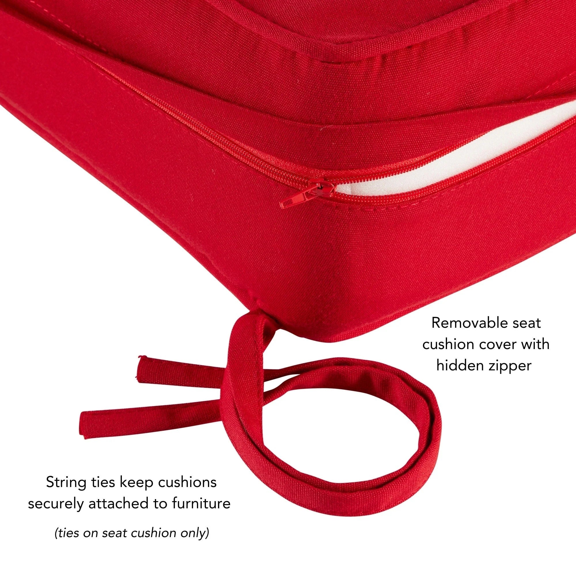 Ensemble de 2 coussins d'extérieur Sunbrella haut de gamme à assise profonde