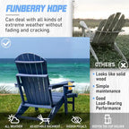 Chaise Adirondack pliante et réglable Vrakae avec repose-pieds