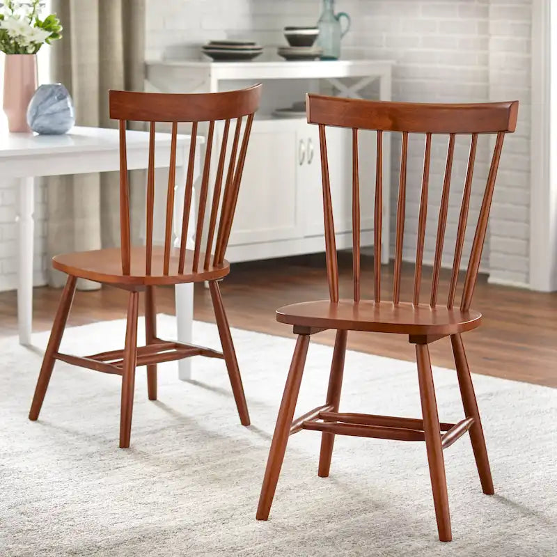 Chaises de salle à manger à barreaux en bois massif Simple Living Venice (lot de 2)