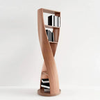 Bibliothèque verticale contemporaine en bois 5 niveaux Hourglass