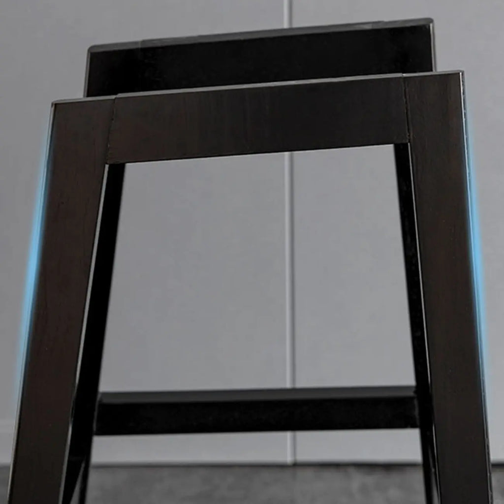 Tabourets de bar en similicuir style Mid-Century Modern avec pieds en bois