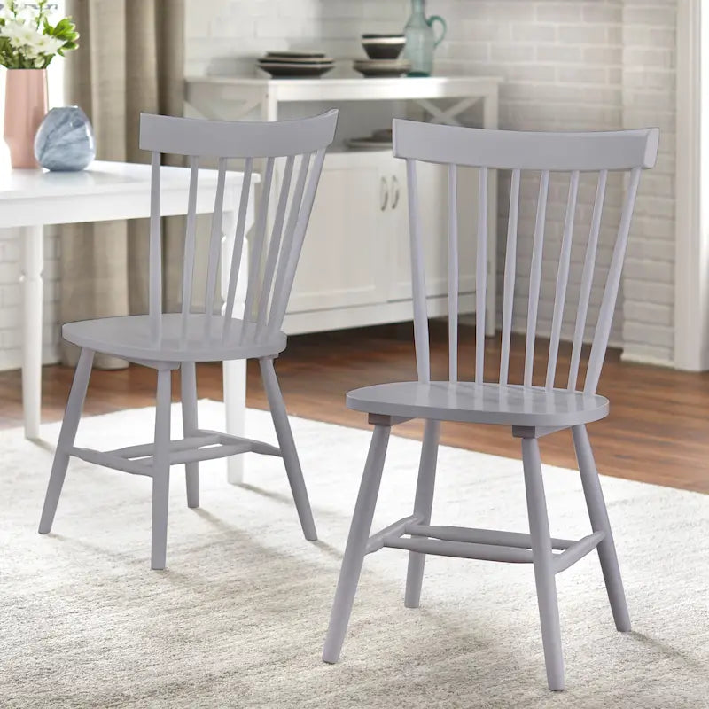 Chaises de salle à manger à barreaux en bois massif Simple Living Venice (lot de 2)