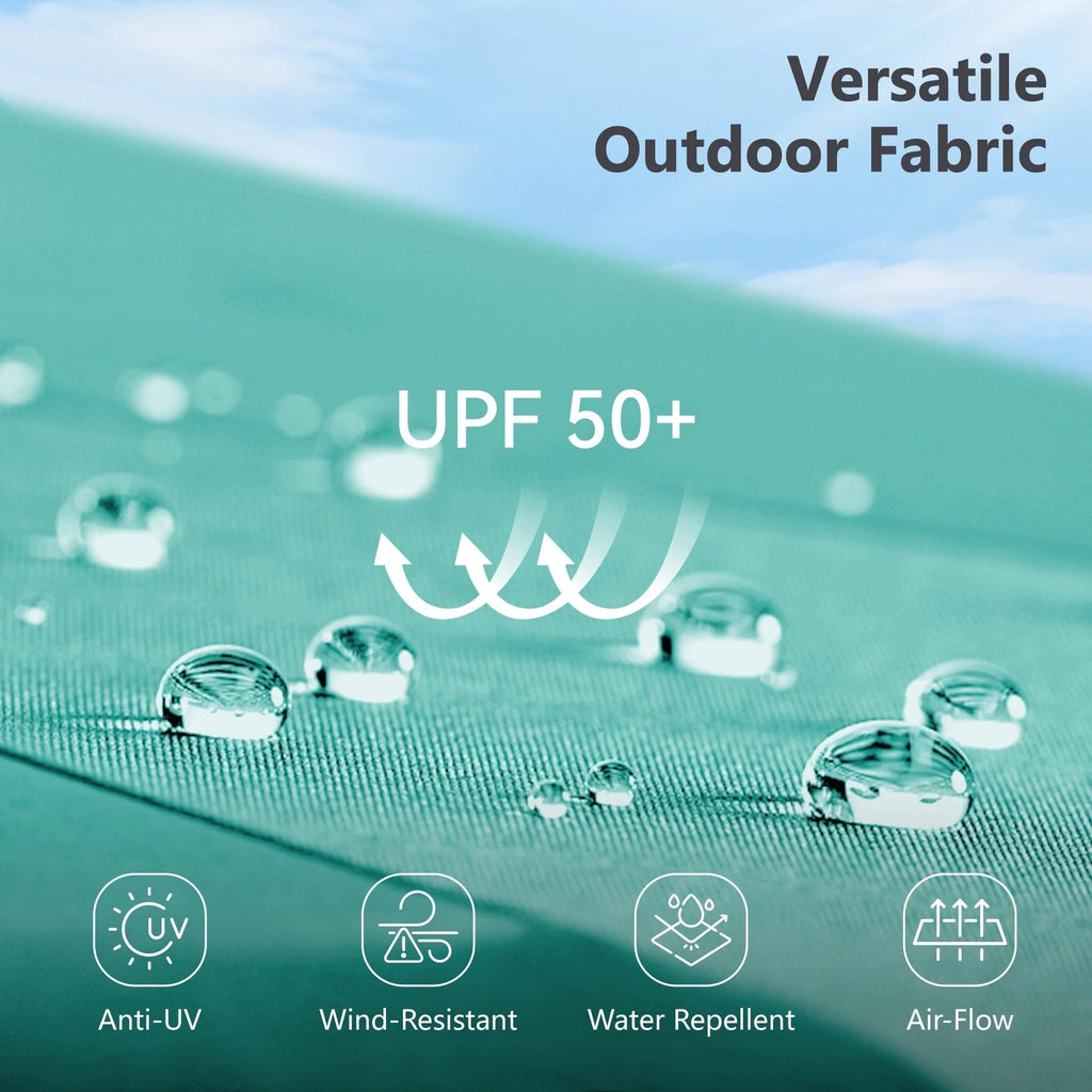 MAISON ARTS Parasol double de 4,5 m pour terrasse, grande taille, avec pied inclus