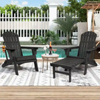 Chaise Adirondack pliante et réglable Vrakae avec repose-pieds