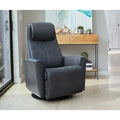 Fauteuil Fjords Urban en cuir avec balancier et repose-pieds intégré